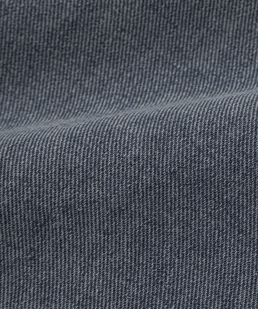 LETTERCOMO Washed Denim Zip-Up Hoodie Urban Blue