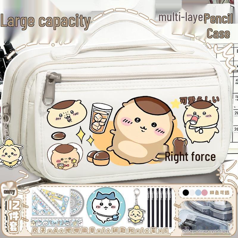 Chiikawa Pencil Case - Large Capacity Stationery Box for Girls, Primary and Junior High School Students, New Style.