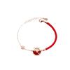 Brățară Originală Tiger Frânghie Roșie Femei Agat Zodia Natală Bijuterii Guochao Frânghie de Mână Împletită Cadou