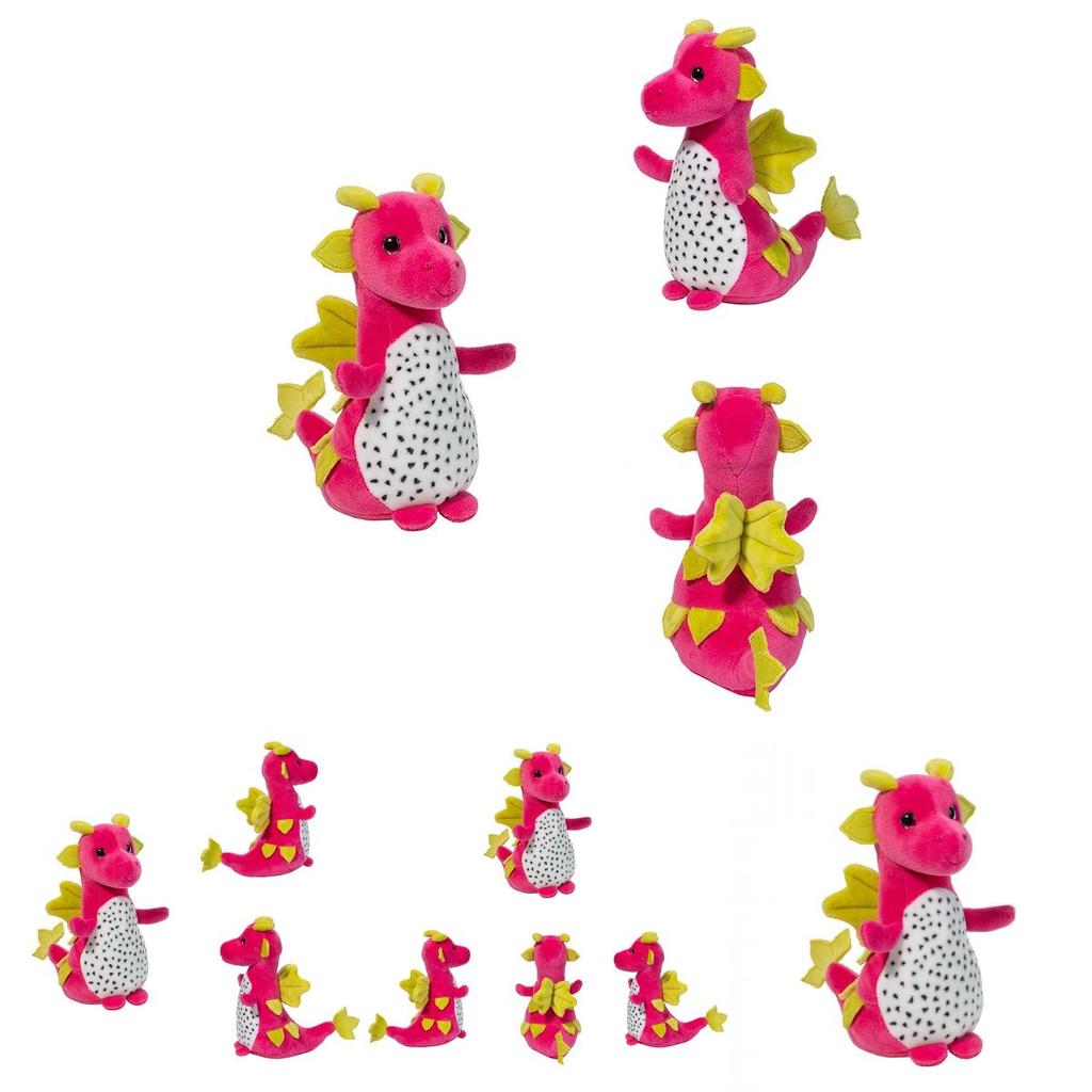 Dragon Fruit Macaroon Pitaya Dinosaur Plush Toy Soft Stuffed Doll For Kids