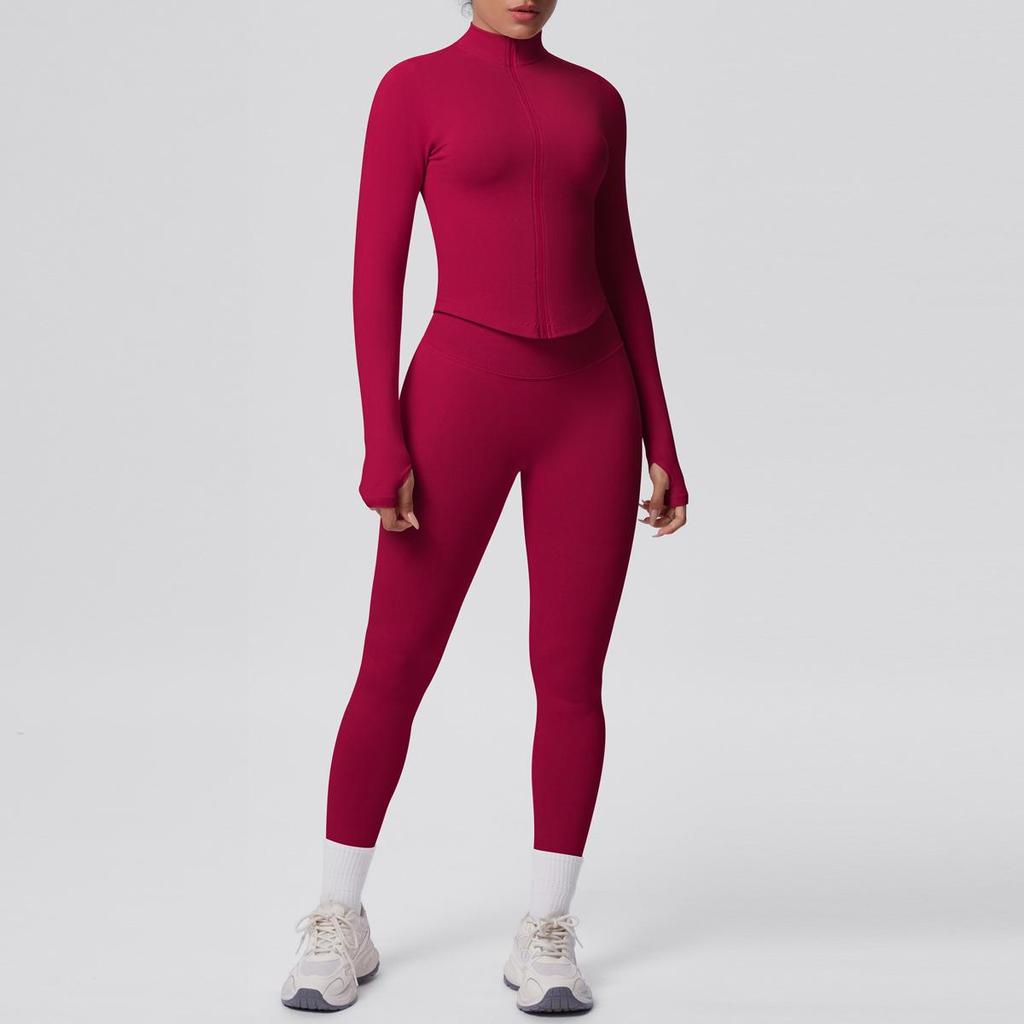 Completo Sportivo & Yoga Senza Cuciture Altamente Elastico Traspirante - Due Pezzi