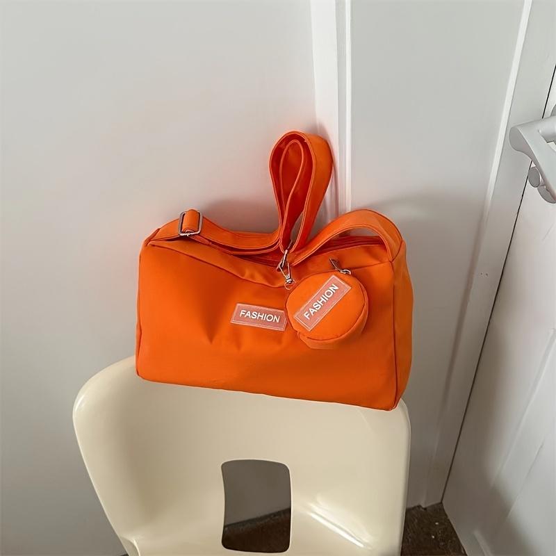 XYKK01 Grote Crossbody Sling Tas voor Dames - Ritssluiting, Effen Kleur Mode Tote met Portemonneetje en Ruim Interieur - Stijlvol, Duurzaam mandarijn