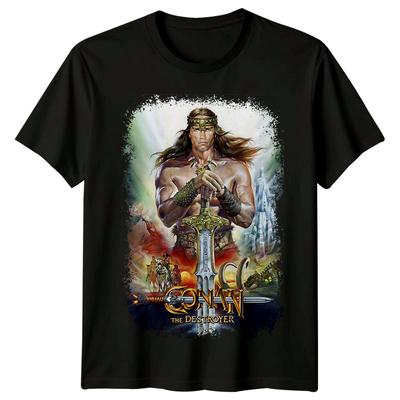 Conan the Destroyer (1984) Movie Poster Inspired 100% Cotton T-shirt Mens Tees Top Retro Tee Unisex