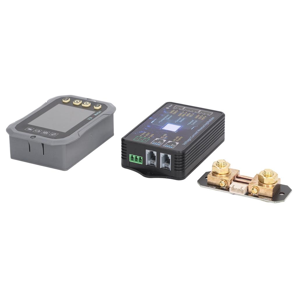Battery Monitor 100A 2.4in LCD Display Battery Capacity Detector APP Control Voltage Current Meter with Shunt