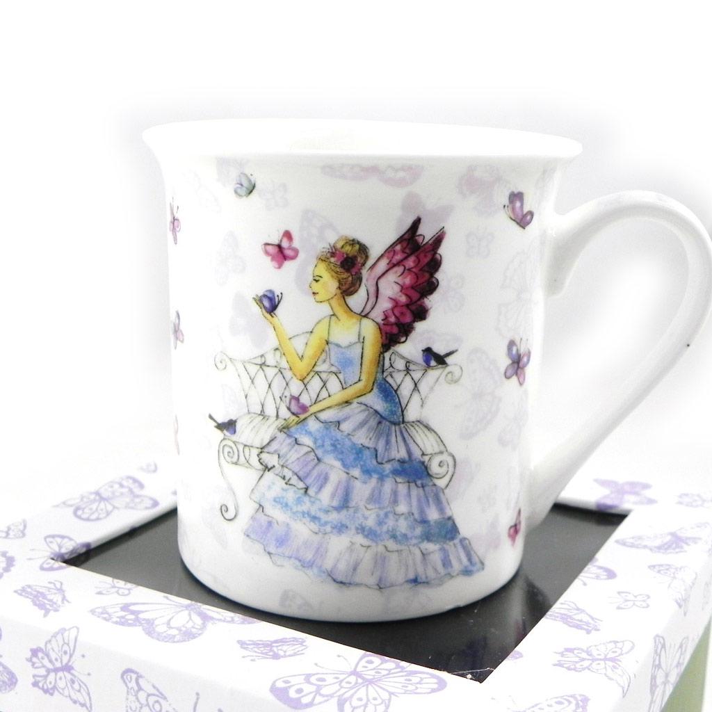 Les Trésors De Lily [H5623] - Porcelain Mug 'Fairy Dreams' Blue - 87x83 Mm