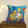 Cushion Cover Car Throw Pillow Case For Sofa Car Christmas Gift Anime The Movie S-Simpsons-S