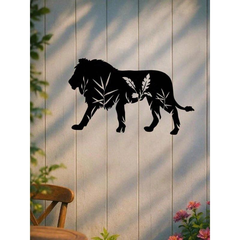 Gothic Lion Wall Art Antique Black Iron Metal Sculpture Dark Academia Decor Gift