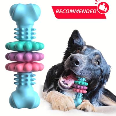 [Indestructible Dog Chew] Durable Indestructible Dog Chew Bone Toy | Thermoplastic Rubber|Teeth Cleaning,Training,Boredom Relief for Small Medium Dogs