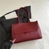 Faux Leather Tote Bag for Women Minimalist Magnetic Closure Shoulder Handbag
