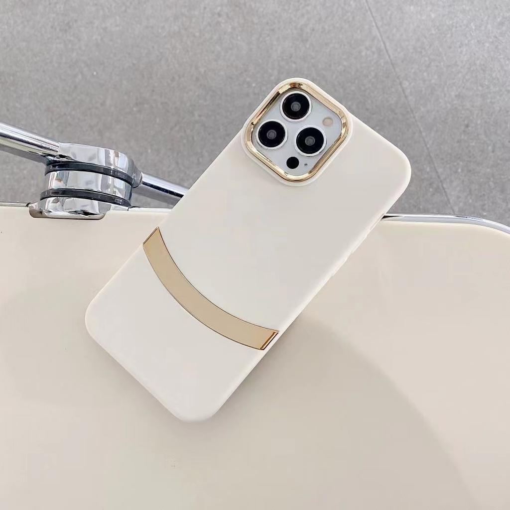 Applicable To IPhone15PRO Mobile Phone Case Simple Electroplated Apple 14MAX Niche Anti-fall Soft Shell Protection Case