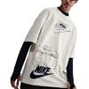 Nike Buchstaben-Print Lockeres Kurzarm-T-Shirt Damen Tops Segelweiß HJ0521-010