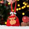 Christmas Gift Bags 3D Snowman Santa Elk Doll Reusable Xmas Burlap Sacks with Handle for Christmas Party Favors Holiday Presents Wrapping