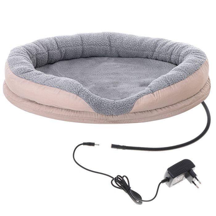 Lit Chauffant Électrique pour Chien et Chat, 76 x 58cm Chauffage pour Animaux Camry CR7431 18 W Marron