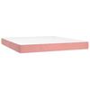 Box Spring Bed with Mattress Pink 160 x 200 cm Velvet
