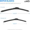 Gavimnal® 26"+22" Silicone Wiper Blades Replacement For Toyota Venza 2009-2015 Honda Civic 2006-2015 Odyssey 2005- Lexus RX350 2007-2015,All-Season