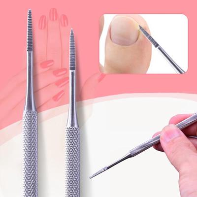 2 In1 Ayak Tırnak Bakımı Kanca Batık Çift Uçlu Batık Ayak Düzeltme Kaldırıcı Dosya Manikür Pedikür Ayak Tırnaklarını Temiz Ayak Bakımı Aracı