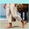 Pantaloni Lunghi Estivi da Uomo in Lino con Tessuto Traspirante per Uso Casual in Vacanza