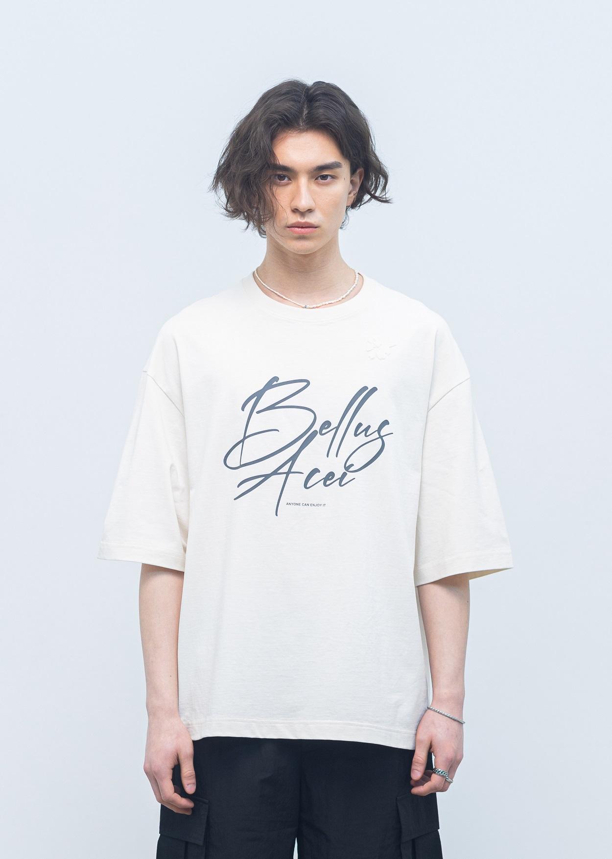 Asei Bellus Oversized Half T-Shirt Ivory L