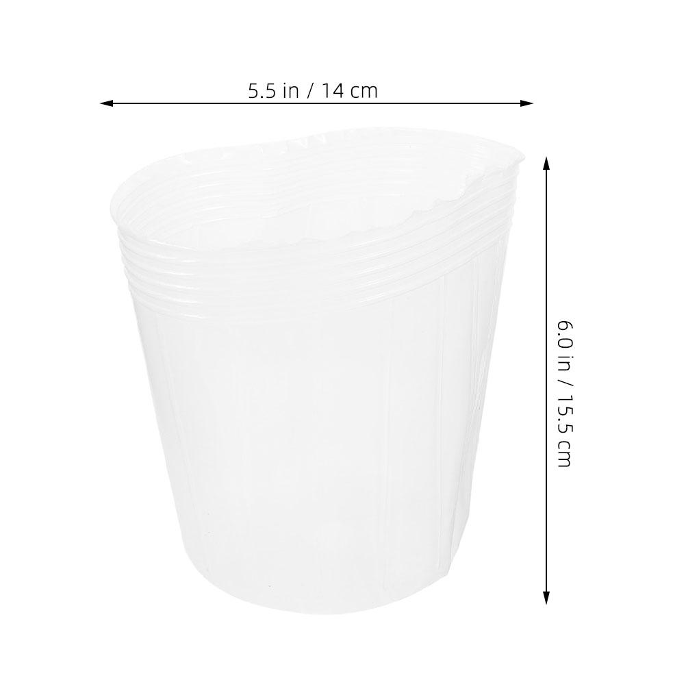 10Pcs Transparent Plastic Plant Pot Insert Liner Clear Planter Basket Insert Replacement Flower Pot Basket Liner