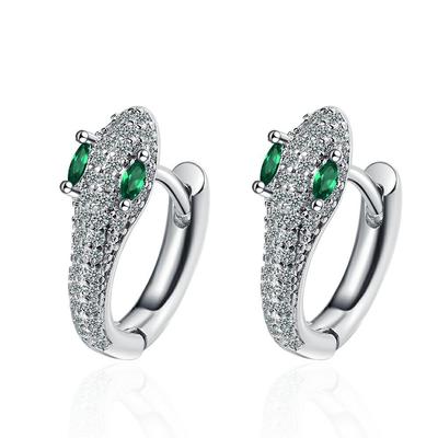 European-American Luxury Snake-Shaped Diamond Ear Cuffs