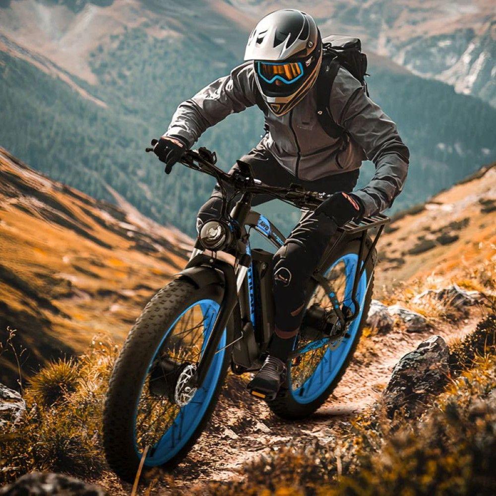 Bicicleta eléctrica VITILAN H5, motor de 2000W, batería de 52V 25Ah, velocidad máxima 64 km/h, autonomía de 105 km, neumáticos de 24x4.0 pulgadas