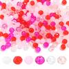 100-200pcs/lot 4 6 8mm Transparent Colorful Glass Beads Faceted Crystal Glass Beads Round Flat Loose Beads For Jewelry Making
