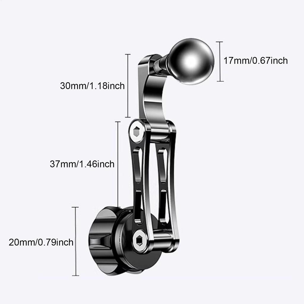 Ball Mount Arm Extender 17mm Car Navigation Bracket Extender Rotatable Phone Mount Adapter For Car Navigation Driving RV Offroad