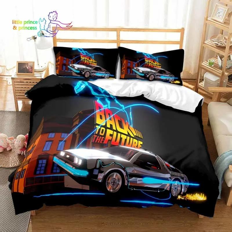 

Sci-Fi Movie Back To The Future Bedding Set Single Twin Full Queen King Size Bed Set Adult Kid Bedroom Bedding Gift 70x133cm 2pcs