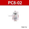 White Pneumatic Quick Connect Fittings, External Thread, PC4/6/8/10/12/14/16-M5/M6, Sizes 01-06