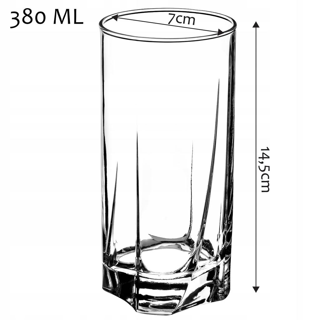 KADAX Glas für Getränke, Säfte, Drinks 380 ml