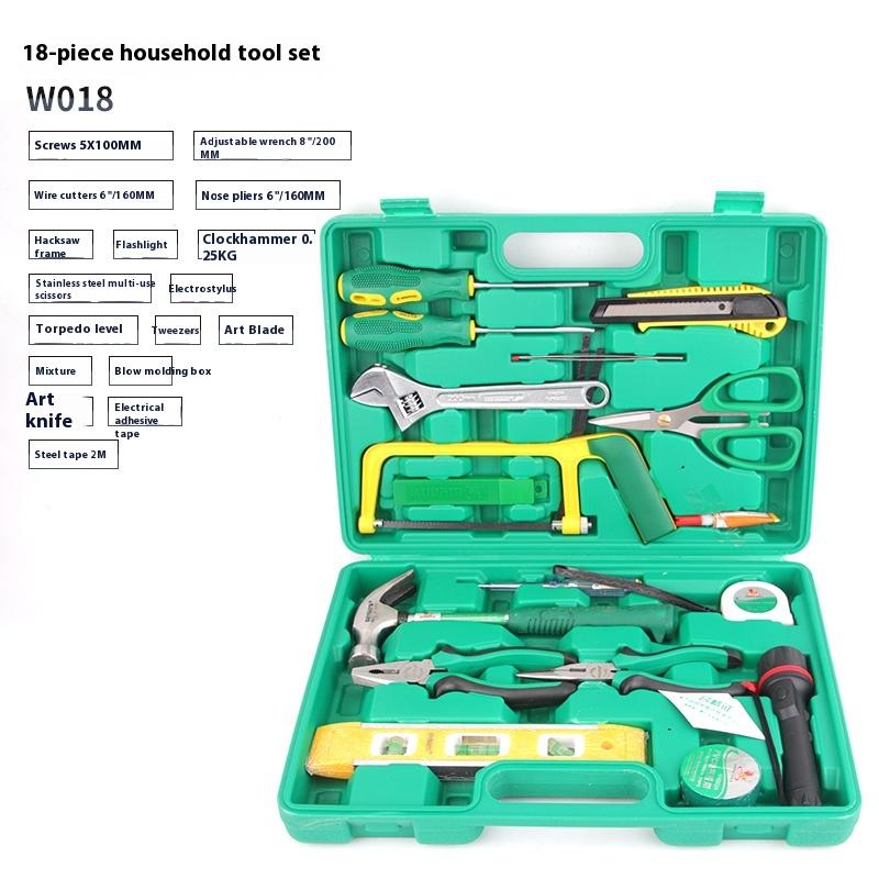 

Набор инструментов PSC 18/25, набор ручных инструментов для домашнего хозяйства с пластиковым ящиком для инструментов, кейс для хранения, используется для ремонта дома и автомобиля