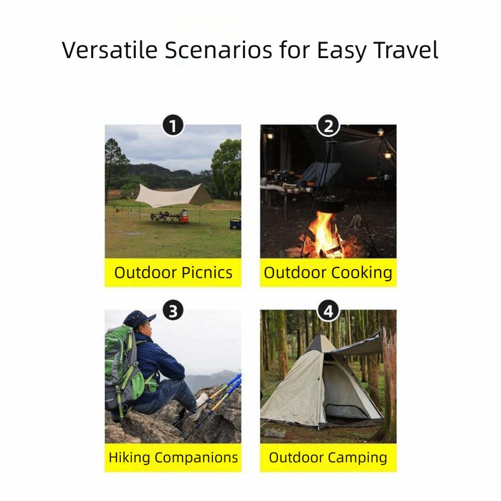 Detachable Camping Tripod Portable Cooking Pot Tripod Campfire Bracket Picnic Cooking