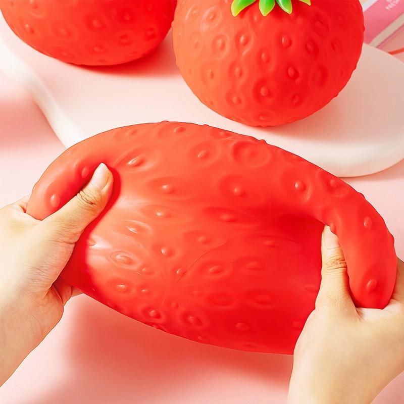 Creative Giant Fruit Strawberry Squeezing Decompression Toy Stress Relief For Kids & Adults Anti-Anxiety Sensory Fidget Toy