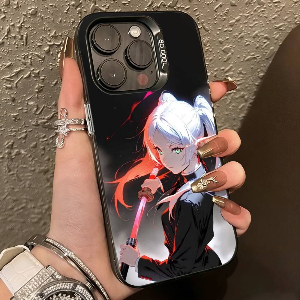 Frieren Beyond Journey's End Phone Case For iPhone 17,16,15,14,13,12,11 Plus,Pro Max,XS,Colorful Silver Black Cover