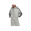 adidas Color Block Letter Logo Short Hooded Long Sleeve Jacket Women Jacket Medium-Heather-Gray HZ9668