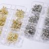 30 Pcs Gold and Silver Punk Wind Vintage Cross Nail Decoration, Alloy Rhinestone, Y2k Metal Style DIY Styling Decoration