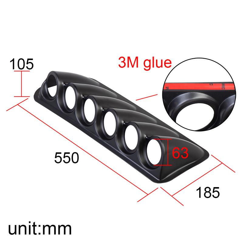 

Universal 6 Hole 63mm Dash Gauge Pillar Pod Cluster Boat Car Gauge Cluster Mount Holder Auto Car 5.5Meter Left/Right Hand Drive 6 hole