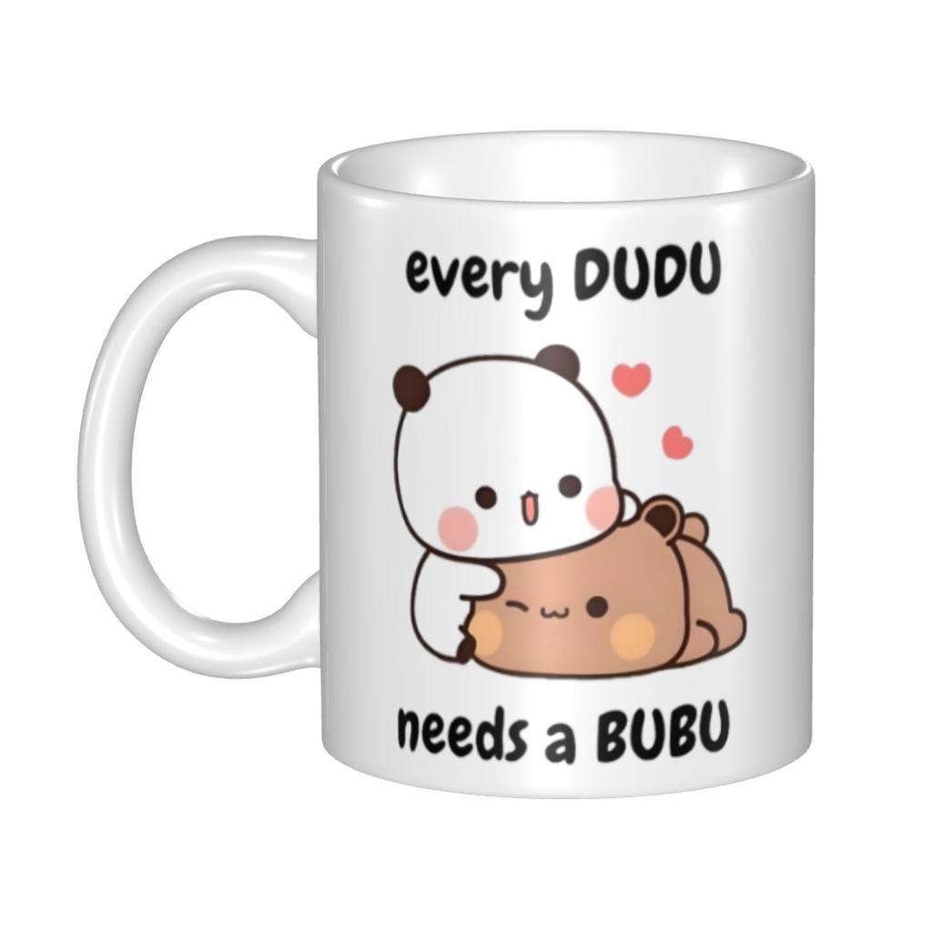 Panda And Brownie Coffee Mug DIY Personalized True Love BuBu DuDu Couple Ceramic Tea Milk Mug Cup
