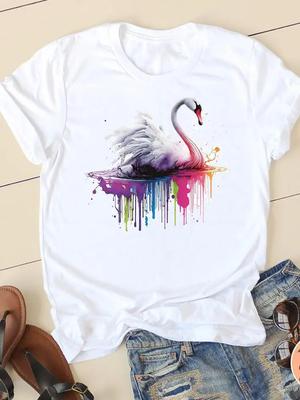 Casual Women Clothes Lady Graphic Tshirt Dragonfly Sweet Trend Cute Fashion Print FeUnisex Shirt Short Sleeve Harajuku Streetwear