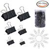 Multi-Size Black Metal Binder Clip Set for Journals and Loose-Leaf Folders