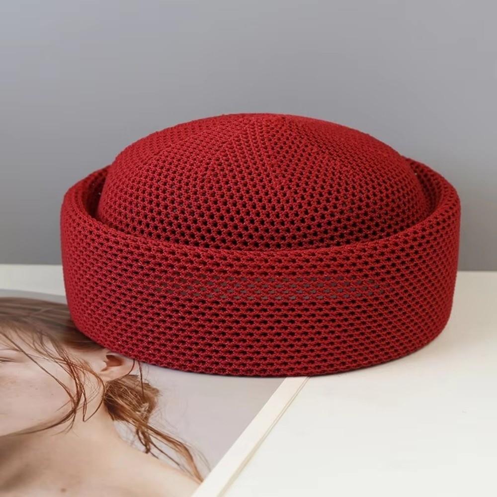Fashion Summer Hard Berets Caps Mesh Breathable Painter Hat Outdoor Adjustable Women Sun Hat Pillbox Hat