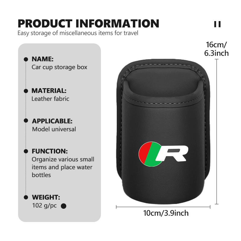 Leather Car Water Cup Holder Mobile Phone Holder Door Armrest Beverage Holder Bag Chair Back Multifunctional Box For Jaguar XF PP21