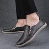 Men's shoes 2025 summer new men's daily soft-soled waterproof casual leather shoes lazy high-mouth one-pedal loafers
