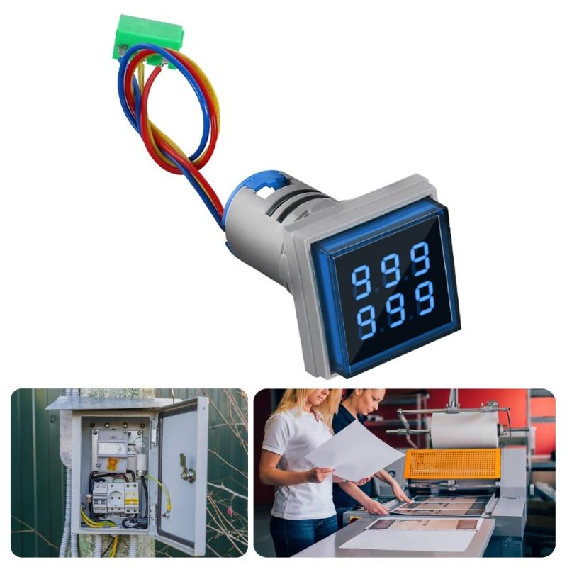 Square Counter Meter Digital Display Counter with Ventilation Hole 6 Digit 0-999999 AC220V 22mm Hole Mount Count Meter
