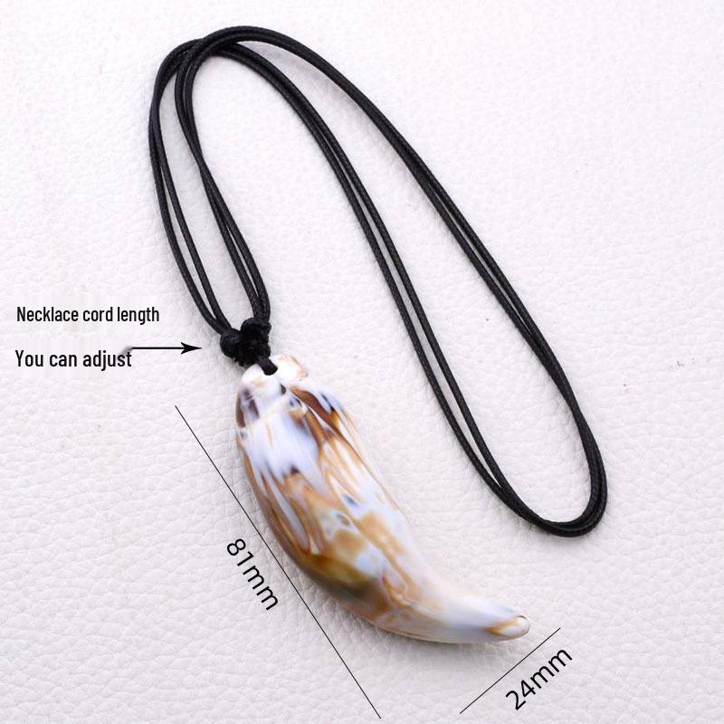 Turtle Necklace Yak Bone Carved Pendant - European & American Style Faux Bone Sea Turtle Pendants, Multiple Styles
