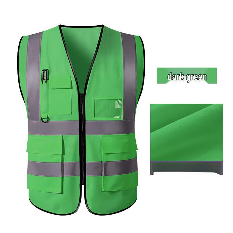 OLOMM Multi-Pocket Reflective Safety Vest