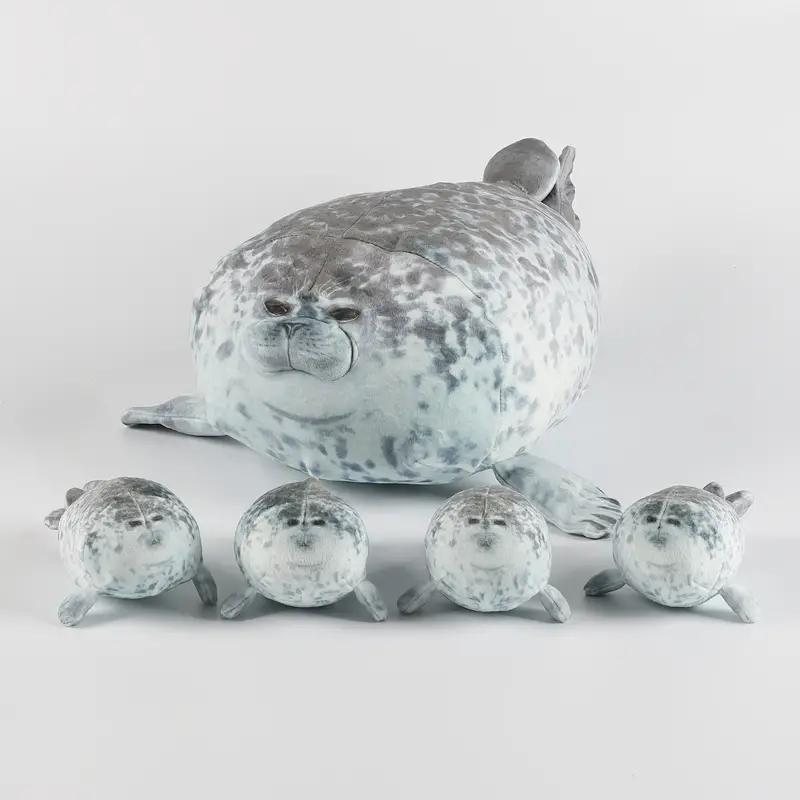 

40 см «Мать и сын Тюлень», плюшевая игрушка из пяти предметов, «Тюлень», игрушка на молнии для мальчиков и девочек, подарки на Рождество и Хэллоуин 40cm