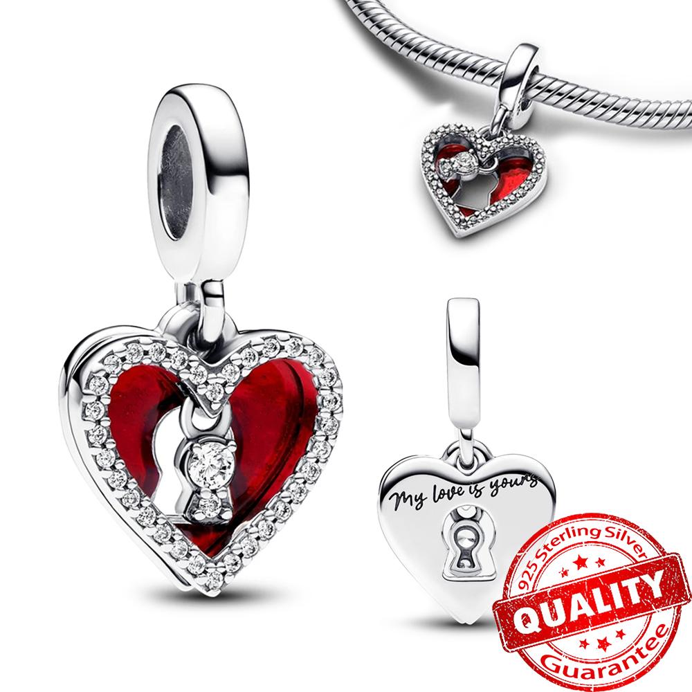 Einzigartiger teilbarer Mutter & Tochter Anhänger Charm passt Armband Kupfer Liebe Mama Perlen DIY Halskette Schmuck Geschenk