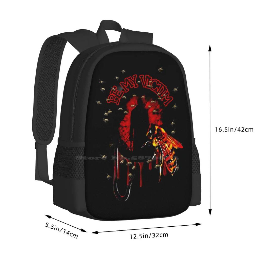 Be My Victim-Candyman Hot Sale Backpack Fashion Bags Candyman Movie Supernatural Horror Film Characters Bee Daniel Scary