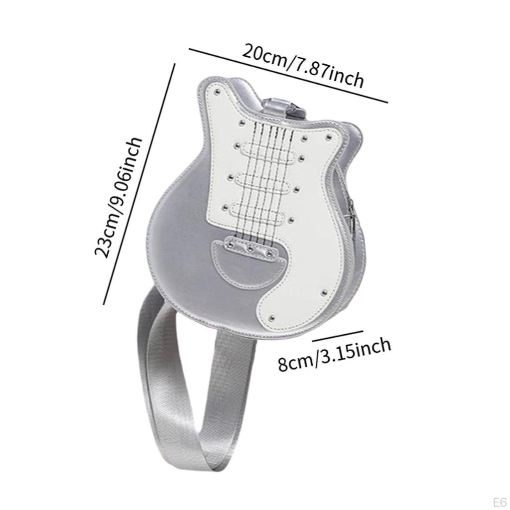 Women Guitar Shaped Shoulder Bag Creative Crossbody for Concert Beach Dating